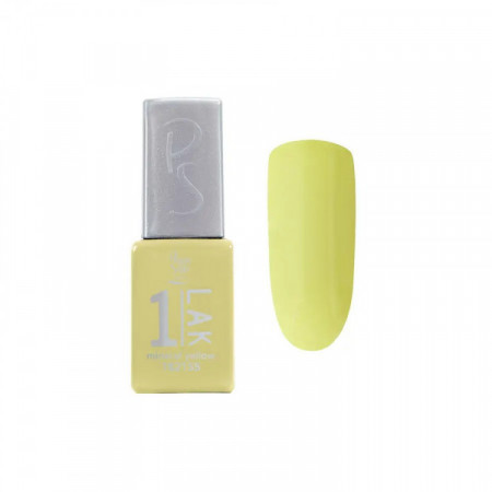 Mini vernis semi-permanent 1-LAK Mineral yellow 5ml