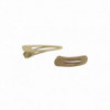 Set de 2 barrettes marrons mates