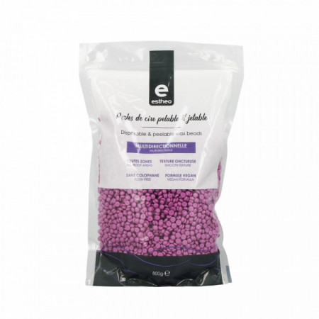 Perles de cire pelable et jetable Multidirectionnelle Lilas 800gr