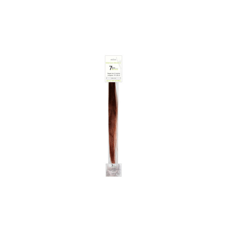 Mèches extensions naturelles Blond foncé cuivré acajou x10