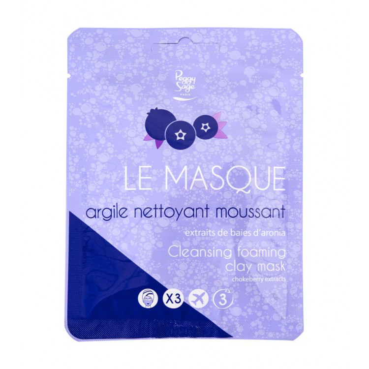 Masque argile nettoyant moussant