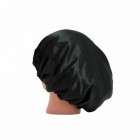 Bonnet de Nuit Satin Noir Beige