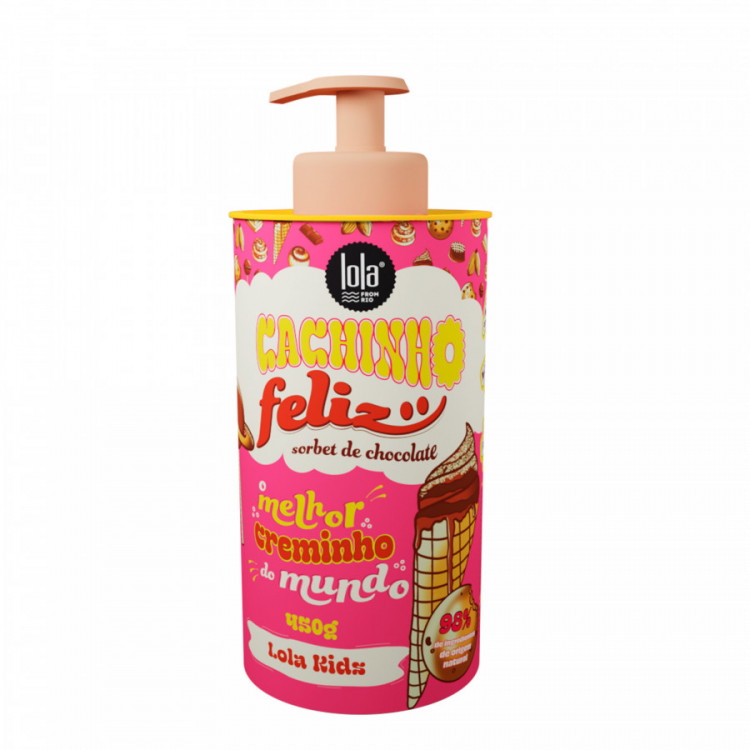 Crème coiffante Cachinho Feliz Chocolate - nutrition intense et boucles définies