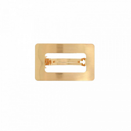 Maxi Barrette Carré Doré Brossé