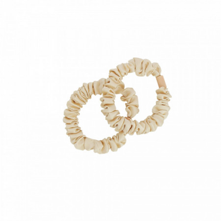 Set de 2 Chouchous Beige Doré Satin