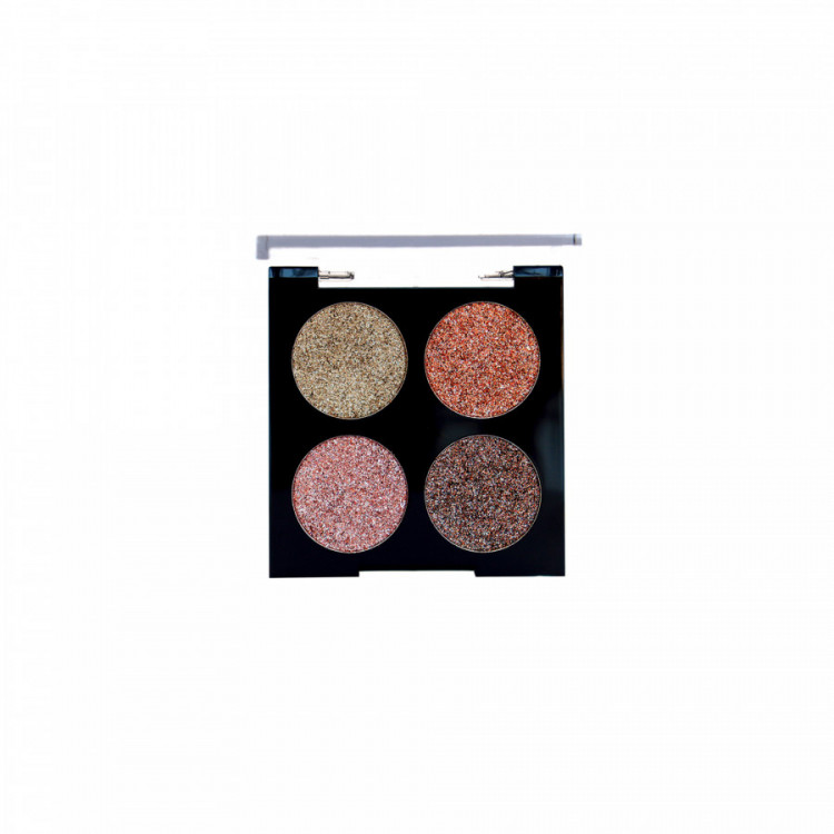 Palette de 4 fards à paupières crème pailletés