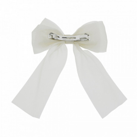 Barette cheveux avec n?ud crème