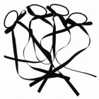 Lot de 4 élastiques avec n?ud Noir