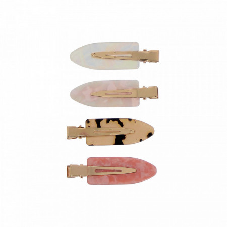 Lot de 4 pinces en acetate sans marque