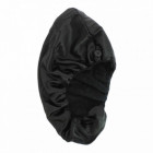 Serviette réversible cheveux microfibre et satin Noire