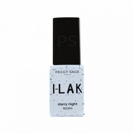 Vernis semi-permanent I-LAK - starry night - reflets argentés, tenue 3 semaines