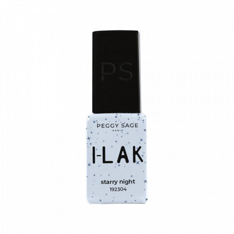 Vernis semi-permanent I-LAK - starry night - reflets argentés, tenue 3 semaines