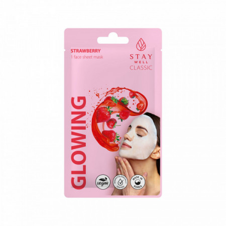 Masque visage Strawberry Glowing - éclat, hydratation, effet bonne mine