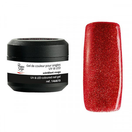 Gel de couleur UV & LED Color It - Scintillant rouge 5g