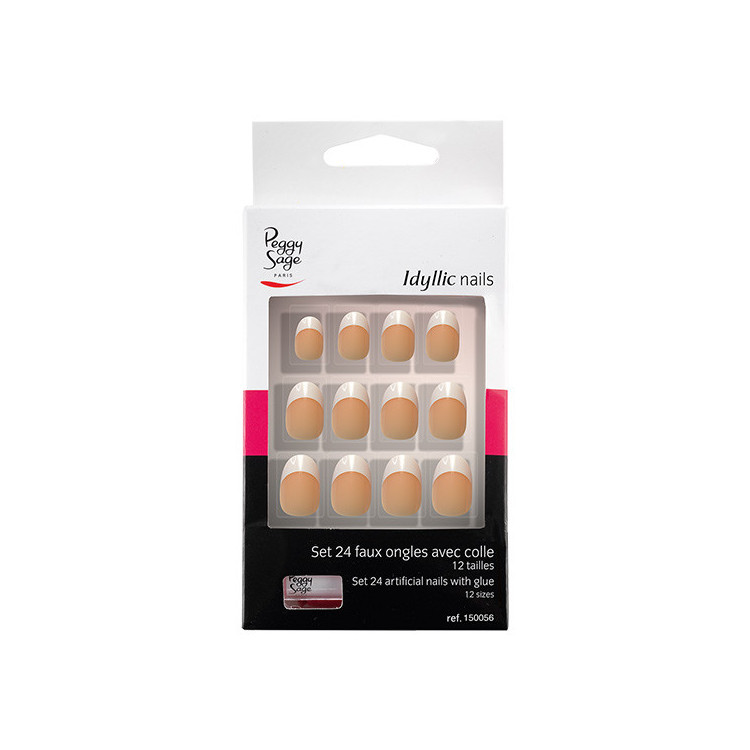 Faux ongles Idyllic nails Set x24 French stiletto