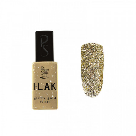 Vernis semi-permanent I-LAK - Glitzy gold