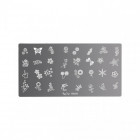 Plaque de stamping nail art Flowers