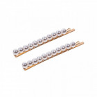 Lot de 2 pinces-guiches de 11 perles Blanche