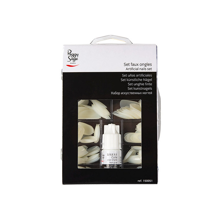 Faux ongles neutres + colle Set x200