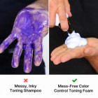 Mousse Color Control Purple - neutralise les tons jaunes, brillance, coiffage