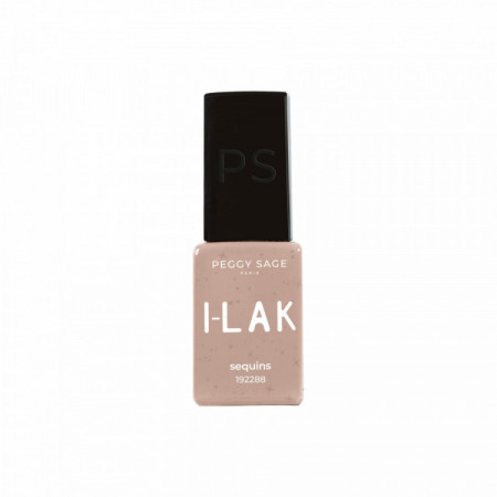 Vernis semi-permanent I-LAK Sequins - paillettes dorées, effet festif