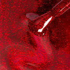 Vernis semi-permanent I-LAK Peggy's Own - rouge pailleté, brillance extrême