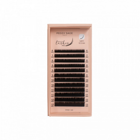 Cil à cil Ellipse Flat C - 0.12mm - 6 à 13mm Peggy Lashes pro