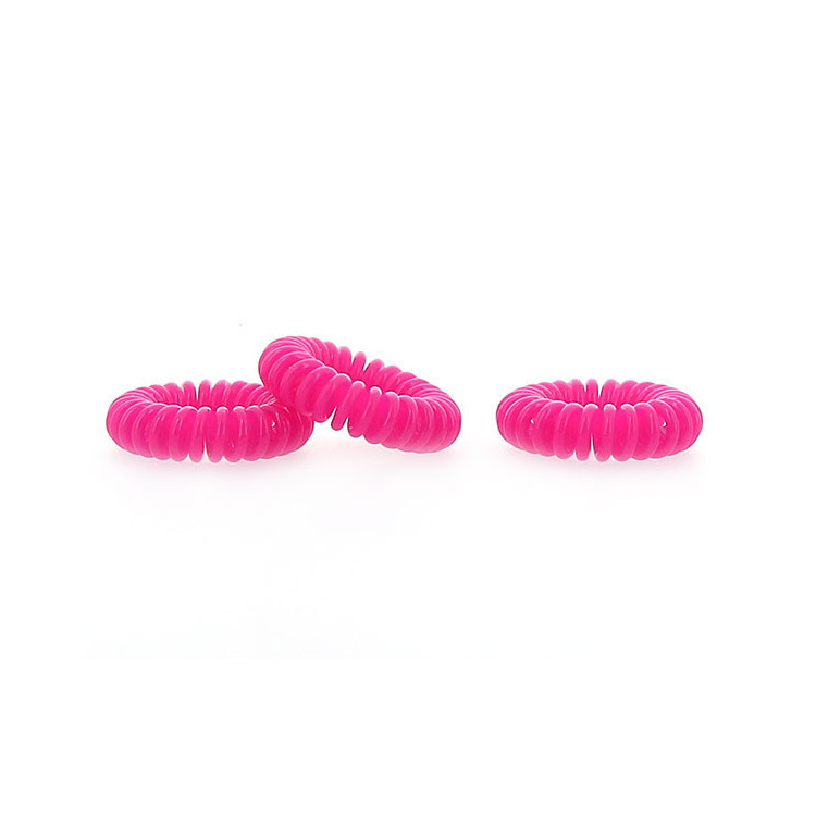 Hair ring fuschia x3