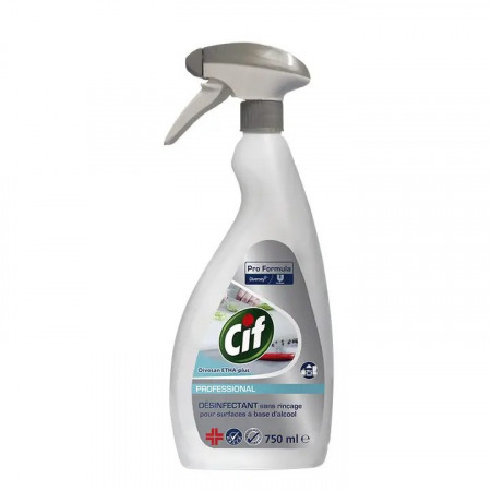 Spray désinfectant surfaces sans rinçage Cif Professionnel