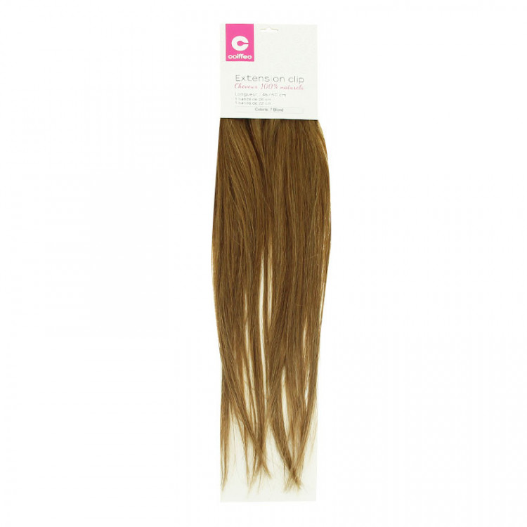 Bandeau extensions naturelles à clips Blond