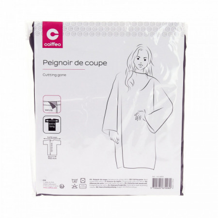 Peignoir imperméable noir simple velcro TU